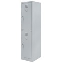 Szafka skrytkowa BHP Mega-M 2 skrytki 40x50x180 cm szara