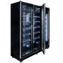 Witryna chłodnicza 3-drzwiowa 1200L Mega-M DIEGO R168 Prestige black oświetlenie LED kreuj swój biznes z Wyposażenie sklepów i instytucji  - Kreuj swój biznes z 4store.pl
