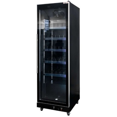 Witryna chłodnicza 1-drzwiowa 600L Mega-M DIEGO R62 Prestige black oświetlenie LED kreuj swój biznes z Wyposażenie sklepów i instytucji  - Kreuj swój biznes z 4store.pl