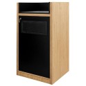 Kosz na śmieci ze stojakiem na tace Mega-M H- 120 cm L- 60 cm G- 58 cm dąb kamienny