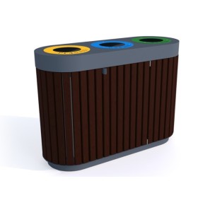 Kosz do segregacji Ibis III 3x80l - 3 komorowy