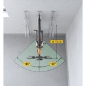 Wieszak na rowery Lift Premium-2 - widok z góry z kątem obrotu 45° i wymiarem 110 cm
