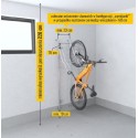 Wieszak na rowery Lift Premium-4 - rysunek z wymiarami montażu w pomieszczeniu