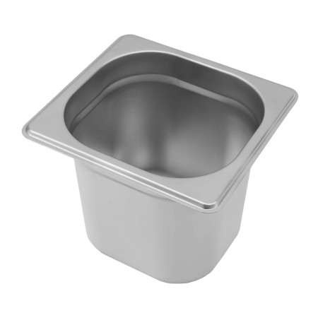 Pojemnik GN 1/6 ze stali nierdzewnej Mega-M 17,6x16,2x15 cm kreuj swój biznes z Wyposażenie sklepów i instytucji  - Kreuj swój biznes z 4store.pl