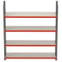 Regał metalowy magazynowy 4-półkowy Mega-M FORTIS H-200 cm L-267 cm G-40 cm moduł bazowy kreuj swój biznes z Wyposażenie sklepów i instytucji  - Kreuj swój biznes z 4store.pl