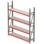 Regał metalowy magazynowy 4-półkowy Mega-M FORTIS H-200 cm L-267 cm G-40 cm moduł bazowy kreuj swój biznes z Wyposażenie sklepów i instytucji  - Kreuj swój biznes z 4store.pl