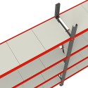 Regał magazynowy Mega-M FORTIS 200x267x50 cm - widok z góry na półki i słupek