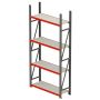 Regał metalowy magazynowy 4-półkowy Mega-M FORTIS H240 cm L-167 cm G-40 cm moduł bazowy kreuj swój biznes z Wyposażenie sklepów i instytucji  - Kreuj swój biznes z 4store.pl