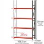 Regał metalowy magazynowy 4-półkowy Mega-M FORTIS H-200 cm L-158.5 cm G-40 cm moduł dostawny kreuj swój biznes z Wyposażenie sklepów i instytucji  - Kreuj swój biznes z 4store.pl