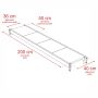 Regał metalowy magazynowy 4-półkowy Mega-M FORTIS H-200 cm L-208.5 cm G-40 cm moduł dostawny kreuj swój biznes z Wyposażenie sklepów i instytucji  - Kreuj swój biznes z 4store.pl