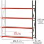 Regał metalowy magazynowy 4-półkowy Mega-M FORTIS H-200 cm L-258.5 cm G-60 cm moduł dostawny kreuj swój biznes z Wyposażenie sklepów i instytucji  - Kreuj swój biznes z 4store.pl