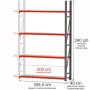 Regał metalowy magazynowy 4-półkowy Mega-M FORTIS H-240 cm L-208.5 cm G-40 cm moduł dostawny kreuj swój biznes z Wyposażenie sklepów i instytucji  - Kreuj swój biznes z 4store.pl