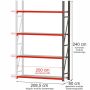 Regał metalowy magazynowy 4-półkowy Mega-M FORTIS H-240 cm L-208.5 cm G-60 cm moduł dostawny kreuj swój biznes z Wyposażenie sklepów i instytucji  - Kreuj swój biznes z 4store.pl