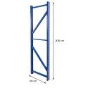 Rama Mega-M FORTIS LIGHT H-200 cm G-50 cm półkowa niebieska
