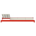 Półka do regału Mega-M FORTIS 200x50 cm - widok z góry, panele i belki ułożone osobno