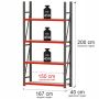 Regał metalowy magazynowy 4-półkowy Mega-M FORTIS H-200 cm L-167 cm G-40 cm moduł bazowy kreuj swój biznes z Wyposażenie sklepów i instytucji  - Kreuj swój biznes z 4store.pl
