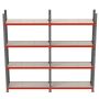 Regał magazynowy 8-półkowy Mega-M FORTIS H-240 cm L-325.5 cm G-40 cm kreuj swój biznes z Wyposażenie sklepów i instytucji  - Kreuj swój biznes z 4store.pl