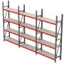 Regał magazynowy 12-półkowy Mega-M FORTIS H-240 cm L-484 cm G-40 cm kreuj swój biznes z Wyposażenie sklepów i instytucji  - Kreuj swój biznes z 4store.pl