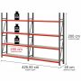 Regał magazynowy 8-półkowy Mega-M FORTIS H-200 cm L-425.5 cm G-40 cm kreuj swój biznes z Wyposażenie sklepów i instytucji  - Kreuj swój biznes z 4store.pl