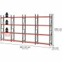 Regał magazynowy 16-półkowy Mega-M FORTIS H-240 cm L-642.5 cm G-40 cm kreuj swój biznes z Wyposażenie sklepów i instytucji  - Kreuj swój biznes z 4store.pl