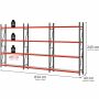 Regał magazynowy 12-półkowy Mega-M FORTIS H-240 cm L-634 cm G-40 cm kreuj swój biznes z Wyposażenie sklepów i instytucji  - Kreuj swój biznes z 4store.pl