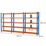 Regał magazynowy 15-półkowy Mega-M FORTIS LIGHT H-200 cm L-585 cm G-60 cm kreuj swój biznes z Wyposażenie sklepów i instytucji  - Kreuj swój biznes z 4store.pl