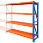 Regał metalowy magazynowy 4-półkowy Mega-M FORTIS LIGHT H-200 cm L-192,5 cm G-50 cm moduł dostawny WYSYŁKA PALETOWA kreuj swój biznes z Wyposażenie sklepów i instytucji  - Kreuj swój biznes z 4store.pl