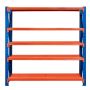 Regał metalowy magazynowy 5-półkowy Mega-M FORTIS LIGHT H-200 cm L-200 cm G-50 cm moduł bazowy WYSYŁKA PALETOWA kreuj swój biznes z Wyposażenie sklepów i instytucji  - Kreuj swój biznes z 4store.pl