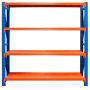 Regał metalowy magazynowy 4-półkowy Mega-M FORTIS LIGHT H-200 cm L-200 cm G-60 cm moduł bazowy WYSYŁKA PALETOWA kreuj swój biznes z Wyposażenie sklepów i instytucji  - Kreuj swój biznes z 4store.pl