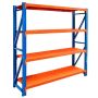 Regał metalowy magazynowy 4-półkowy Mega-M FORTIS LIGHT H-200 cm L-200 cm G-60 cm moduł bazowy WYSYŁKA PALETOWA kreuj swój biznes z Wyposażenie sklepów i instytucji  - Kreuj swój biznes z 4store.pl
