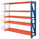 Regał magazynowy FORTIS LIGHT 200x192,5x60 cm - moduł dostawny z kolejnym modułem w tle