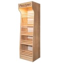 Regał na pieczywo H-200cm L-60cm G-50cm plexi oświetlenie LED dąb sonoma