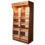 Regał na pieczywo H-200 cm L-100 cm G-50 cm plexi oświetlenie LED orzech ecco kreuj swój biznes z Wyposażenie sklepów i instytucji  - Kreuj swój biznes z 4store.pl