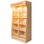 Regał na pieczywo H-200 cm L-100 cm G-50 cm plexi oświetlenie LED dąb sonoma kreuj swój biznes z Wyposażenie sklepów i instytucji  - Kreuj swój biznes z 4store.pl