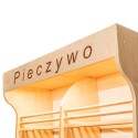 Regał na pieczywo H-200 cm - górna część z napisem Pieczywo i oświetleniem