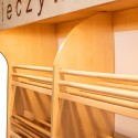 Regał na pieczywo H-200 cm - drewniane drążki na półkach, zbliżenie