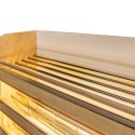 Regał na pieczywo H-180 cm klon jasny - górna półka z rurkami i oświetleniem LED