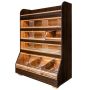 Regał na pieczywo H-180 cm L-125 cm G-60 cm plexi oświetlenie LED venge magia kreuj swój biznes z Wyposażenie sklepów i instytucji  - Kreuj swój biznes z 4store.pl