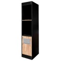 Regał na akcesoria Mega-M H-205 cm L-45 cm G-58 cm czarny/dąb kraft