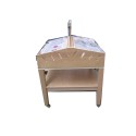 Regał na pieczywo 85x85x124 - widok z boku z dolną półką