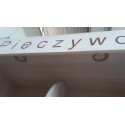 Regał na pieczywo H-200 L-100 G-50 - napis Pieczywo i oświetlenie LED w górnej części