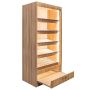Regał na pieczywo otwarty Mega-M H-205 cm L-100 cm G-58 cm dąb amerykański kreuj swój biznes z Wyposażenie sklepów i instytucji  - Kreuj swój biznes z 4store.pl