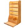 Regał na pieczywo Mega-M H-205 cm L-100 cm G-60 cm plexi oświetlenie LED dąb artisan kreuj swój biznes z Wyposażenie sklepów i instytucji  - Kreuj swój biznes z 4store.pl