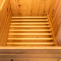 Regał na pieczywo Mega-M dąb artisan - wnętrze z drewnianymi wałkami na dnie