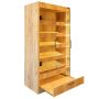 Regał na pieczywo z szybą Mega-M H-205 cm L-100 cm G-58 cm dąb kraft kreuj swój biznes z Wyposażenie sklepów i instytucji  - Kreuj swój biznes z 4store.pl
