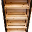Regał na pieczywo Mega-M 212x87x62 cm - drewniane półki z listew, widok od przodu