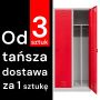 Szafka BHP ubraniowa Mega-M pracownicza 2-drzwiowa z przegrodami S-80 cm szara/czerwony front WYSYŁKA PALETOWA kreuj swój biznes z Wyposażenie sklepów i instytucji  - Kreuj swój biznes z 4store.pl