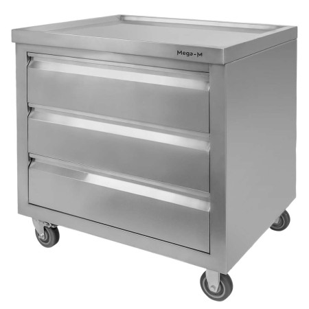 Szafka mobilna z trzema szufladami Mega-M 80x60x85 cm stal nierdzewna kreuj swój biznes z Wyposażenie sklepów i instytucji  - Kreuj swój biznes z 4store.pl