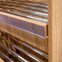 Regał na warzywa i owoce Mega-M 200x100x50 cm dąb - listwa cenowa na półce