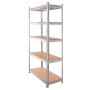 Regał magazynowy Mega-M BASIC H-180 cm L-90 cm G-40 cm 5 półek z MDF 4 mm 175 kg ocynk kreuj swój biznes z Wyposażenie sklepów i instytucji  - Kreuj swój biznes z 4store.pl
